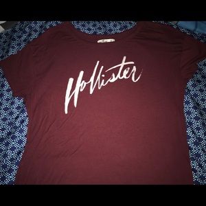 Maroon Hollister shirt